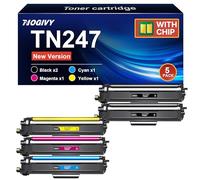 NOGIVY TN-243CMYK TN247 Toner Compatible with Brother TN243 TN-247 (5-pack) | Compatible for Brother MFC L3750CDW DCP-L3550CDW MFC-L3750CDW HL-L3210CW MFC-L3770CDW TN247 (2 Black Cyan Yellow Magenta)