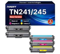 NOGIVY TN241 TN245 Toner Compatible with Brother TN 241 TN241/245 Toner for Brother DCP 9022CDW MFC 9142 CDN MFC 9332CDW HL-3152CDW HL-3142CDW DCP-9017CDW (Black Cyan Yellow Magenta, Pack of 5)