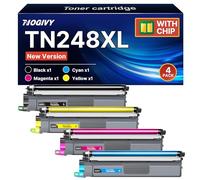 NOGIVY TN248XL TN248 XL Toner Compatible with Brother TN-248XL TN 248 CMYK for Brother MFC-L3760CDW MFC-L3740CDW DCP-L3560CDW MFC-L8390CDW HL-L3240CDW (Black Magenta Yellow Cyan, Pack of 4)