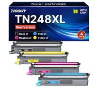 NOGIVY TN248XL TN248 XL Toner Compatible with Brother TN-248XL TN 248 CMYK for Brother MFC-L3760CDW MFC-L3740CDW DCP-L3560CDW MFC-L8390CDW HL-L3240CDW (Black Magenta Yellow Cyan, Pack of 4)