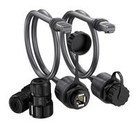 Nogoal Starlink Gen 3 & Mini Ethernet Adapter 2 Pack, 2000Mbps 24AWG Cable, IP68 Waterproof Protection SPX to RJ45 Coupler for Standard/Mini Dish (Starlink V3 Accessories)