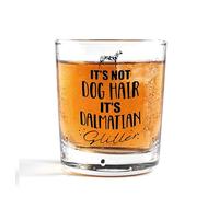 Nogrit Dalmatian Gifts, Whiskey Glasses 10 oz, Dog Lovers Gifts, Funny It's Not Dog Hair It's Dalmatian Glitter Old Fashioned Rocks Glasses for Drinking Cocktail Scotch Vodka Tequila Rum