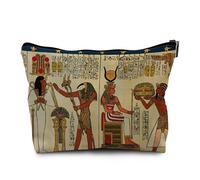 Nogrit Egyptian Gifts Makeup Cosmetic Bag,Ancient Egypt Mythology Egyptian Pharaoh God Hieroglyphs Makeup Travel Toiletry Bag,Gift for Egyptian Egypt Lover,pu