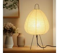 Noguchi Paper Lamp, Akari Floor Lamp, Japanese Lantern Ideal for Bedside, Living Room, and Japandi Décor (Noguchi Table Lamp)