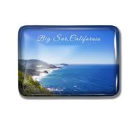Nogytize Crystal Fridge Magnets for Big Sur California USA Travel Souvenir Collectibles Rectangle Funny for Kitchen Gift Home Decoration Office Whiteboard Landmark