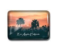 Nogytize Crystal Fridge Magnets for Los Angeles Sunset California USA Travel Souvenir Collectibles Rectangle Funny for Kitchen Gift Home Decoration Office Whiteboard Landmark