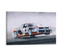 NOHF Racing Car Poster for Audi 90 Quattro IMSA GTO Poster Wall Art Print Retro Aesthetic Room Decor Office Decorations 08x12inch(20x30cm) Frame-style