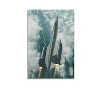 NOHF Reconnaissance Aircraft Poster for SR-71 Blackbird Poster Wall Art Print Retro Aesthetic Room Decor Painting Canvas Posters for Home And Office Decorations 16x24inch(40x60cm) Unframe-style