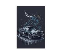 NOHF Sport Car Poster for Classical Ford Mustang Shelby Poster Wall Art Print Retro Aesthetic Room Decor Office Decorations 08x12inch(20x30cm) Unframe-style