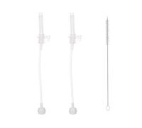 nohlerlife Sippy Cups Weighted Straw Replacement Set, Includes 2 Replacement V-Type Straw with Weight, 1 Cleaning Brush