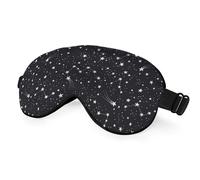 NOHSHE Galaxy Sleep Mask Eye Mask Star Space Connection Sparkling Black Sleep Mask Light Blocking Adjustable Smooth Soft Eye Masks for Women Deep Rest Travel