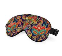 NOHSHE Paisley Floral Eye Mask Sleeping Mask Retro Ornament Boho Ethnic Pattern Sleep Masks Silky Soft Eye Cover for Women Men Shading Blindfold for Air Travel Sleeping