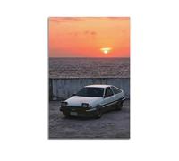 NOHYS Jdm Racing Poster Corolla Ae86 Sprinter Trueno Sports Car Poster Decorative Painting Canvas Wall Posters And Art Picture Print Modern Family Bedroom Decor Posters 16x24inch(40x60cm)