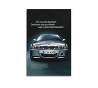 NOHYS M3 CSL E46 Sports Car Poster Germany Racing Poster Decorative Painting Canvas Wall Posters And Art Picture Print Modern Family Bedroom Decor Posters 20x30inch(50x75cm)