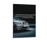 NOHYS M3 CSL E46 Sports Car Poster Germany Racing Poster Decorative Painting Canvas Wall Posters And Art Picture Print Modern Family Bedroom Decor Posters 20x30inch(50x75cm)
