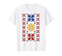 Noi Suntem Romani Traditional Romanian Folk Art Motifs T-Shirt