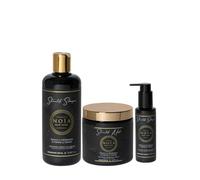 NOÏA HAIR - Prestige Hair Care Set - STIMULATE Collection - Shampoo + Mask + Serum + Free Blow-Dry Brush (Castor Oil, Garlic & Sesame)