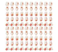 NOIAFZY 100pcs Random Cute Strawberry Rabbit Charms - Creative for DIY Handmade Necklace, Bracelet, Earrings, Keychain, Bag, Clothing & Jewelry Accessories