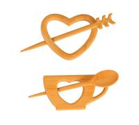 NOIAFZY 2pcs Elegant Handcrafted Bamboo Brooch - Irregular Wooden Scarf Pin for Sweaters, Autumn Winter Accessory, one-size-fits-all, Wood, no gemstone