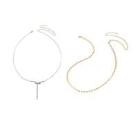 NOIAFZY 2pcs Hip-Hop Style Winged Rhinestone Tassel Waist Chain - Zirconia Body Chain Accessory with Edgy Glamour Design