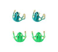 NOIAFZY 4pcs Cute Frog Design Cuff Ring - Alloy Fashion Open Animal Ring for Men and Women, Daily Vacation Style, No Stone Mosaic, Unplated - Adjustable Fit for All Seasons