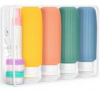 Noideeer Travel Bottles - Large, BPA Free, Leak Proof, 177ml, Silicone, For Travel & Gym