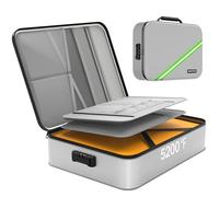 Noiposi 5200℉ Fireproof Document Storage Box(soft) with Lock for A4