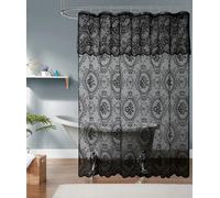 NOIR Gothic Decor Black Valance Shower Curtain Bathroom Gothic 84