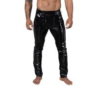Noir Handmade - Men's Lack Pants made of elastic Wetlook black - S-3XL