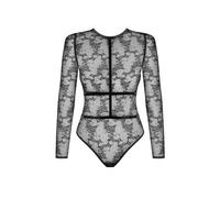 Noir Handmade Sheer Long Sleeve Tulle Bodysuit Black S-XXL