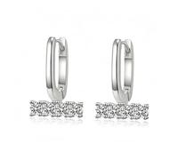 Noir Horse Moissanite Diamond Earrings for Women Trendy 925 Sterling Silver Round Sparkling Elegant Jewelry Dainty Lightweight Urban Fashion Trends, Sterling Silver, Moissanite