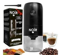 NOÍR Portable Electric Coffee Grinder - Ceramic Burr Coffee Mill & Spice Grinder, Adjustable Grind Settings, One-Touch Operation, 30g Capacity, Easy to Clean, Free Cleaning Brush Included