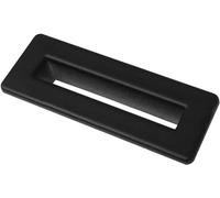 Noir Rectangle Overflow Cover | Matt Black Square Sink Trim for Bathroom Toilet Wash Basin