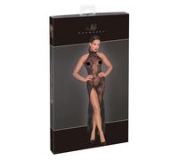 Noir - Sheer Black Floral Maxi Dress - M