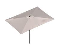 NOIRDA 3.0m X 2.0m Large Garden Table Umbrella With Crank Mechanism, Rectangular Market Umbrella, Waterproof Sun Shade Parasol For Outdoor, Patio, Garden, Beach, Deck(Khaki)