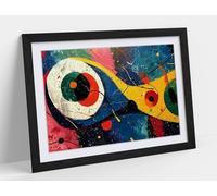 Noireaud monster abstract style joan miro Stunning Framed Wall Art Print Picture - A4 - Black Frame
