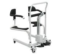 NOIRR Electric Patient Lift for Home Portable Wheelchair Lift Transfer Chair with 180° Split Seat Transport Wheelchair Shower Chair for Elderly Handicapped