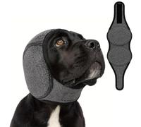 Noise Canceling Ear Wrap, Dog Ear Muffs Noise Protection, featuring a design with dedicated space for the ears.Quiet Silent Adjustable for Grooming Bathing & Swimming (Blue, Small)