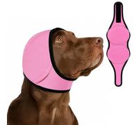 Noise Canceling Ear Wrap, Dog Ear Muffs Noise Protection, featuring a design with dedicated space for the ears.Quiet Silent Adjustable for Grooming Bathing & Swimming (Blue, Small)