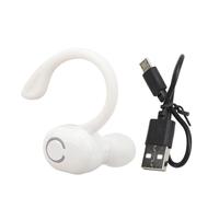 Noise Cancelling Bluetooth Headset Wireless Bluetooth Earpiece with Microphone Long Standby Ultralight for Truckers Office (White)