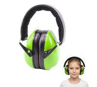 Noise-Cancelling Ear Defenders Green - Adjustable Headband & Cushioned Ear Cups, Lightweight Foldable Hearing Protector, Up to 27 dB Reduction - Comfortable for Kids & Adults, Stylish & Portable