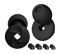 Noise Cancelling Ear Plugs for Sleep, Work, Study, Travel - Soft Silicone Reusable Earplugs - NRR 25-33dB Noise Reduction - Comfortable & Portable (Black (Premium) 1 Pair, XS, S, M, L)