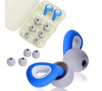 Noise Cancelling Ear Plugs for Sleeping, Swimming, Studying, Working, Concerts - 3-Layer Noise Reduction (Triangle Blue)