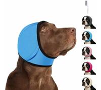 Noise Cancelling Ear Wrap, Dog Ear Muffs Noise Protection, Adjustable Ear Covers for Noise, Quiet Silent Adjustable for Grooming Bathing & Swimming (Blue, S)