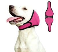 Noise Cancelling Ear Wrap, Dog Ear Muffs Noise Protection for Fireworks & Thunder, Water Resistant Head Cover for Bathing & Grooming, Elastic Ear Wrap