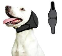 Noise Cancelling Ear Wrap, Dog Ear Muffs Noise Protection for Fireworks & Thunder, Water Resistant Head Cover for Bathing & Grooming, Elastic Ear Wrap