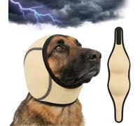Noise Cancelling Ear Wrap, Dog No Shake Ear Muffs Noise Protection Firework Thunder Vacuum, Comfortable Quiet Dogs Calming Hoodie, Adjustable for Grooming Bathing & Swimming ，E：XL