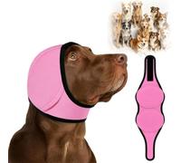 Noise Cancelling Ear Wrap, Dog No Shake Ear Muffs Noise Protection Firework Thunder Vacuum, Comfortable Quiet Dogs Calming Hoodie, Adjustable for Grooming Bathing & Swimming ，C：M