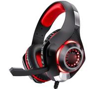 Noise Cancelling Gaming Headset, RGB Lighting 40mm (Red)