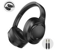 Noise Cancelling Headphones - 2024 Upgraded Wireless Over Ear Bluetooth Headphones Comfort Fit, 100H Playtime, Deep Bass, Active Noise Canceling, Crystal Clear Calls for Travel/Home/Office - Black